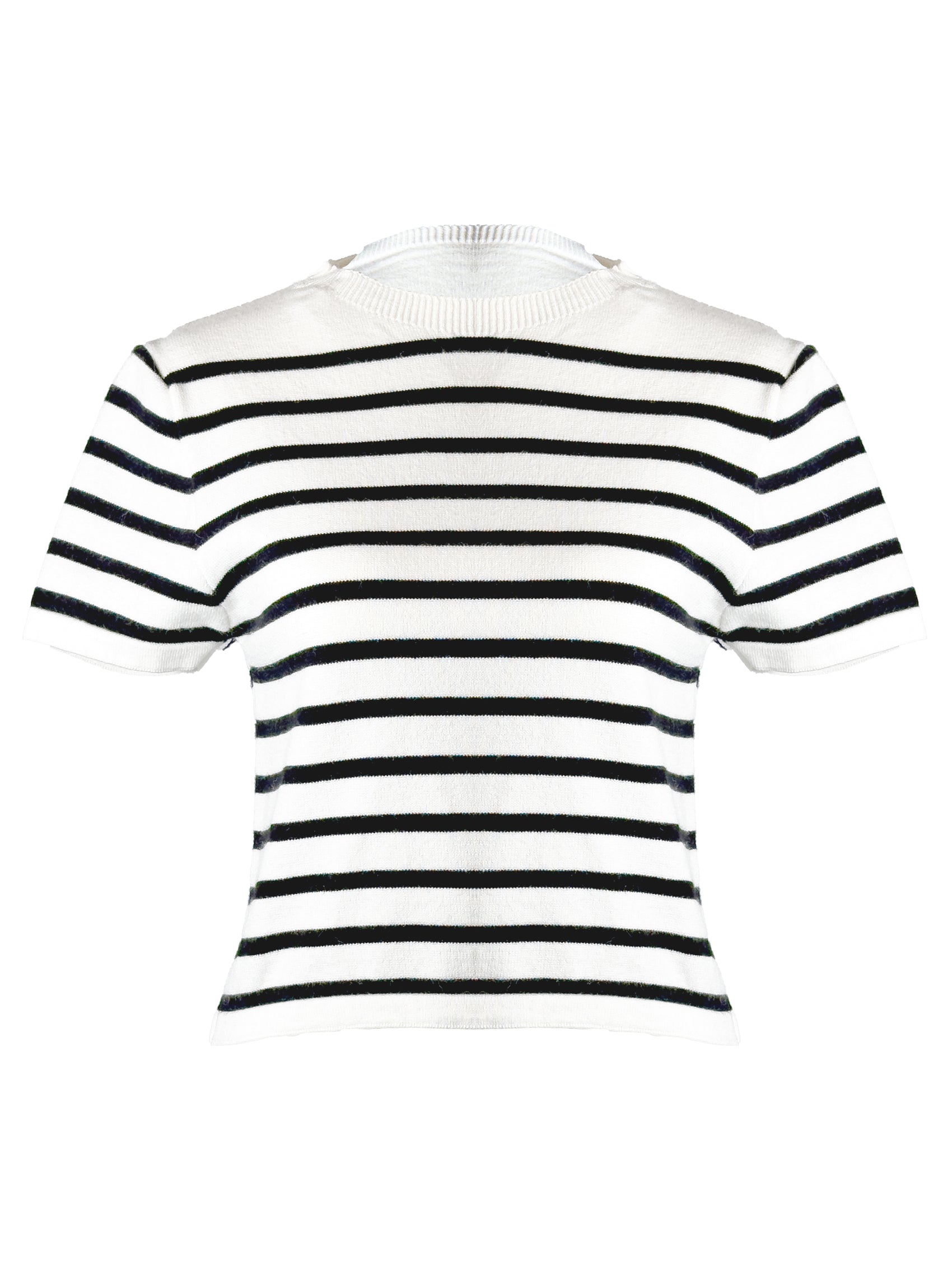 Knitted Stripe T-Shirt