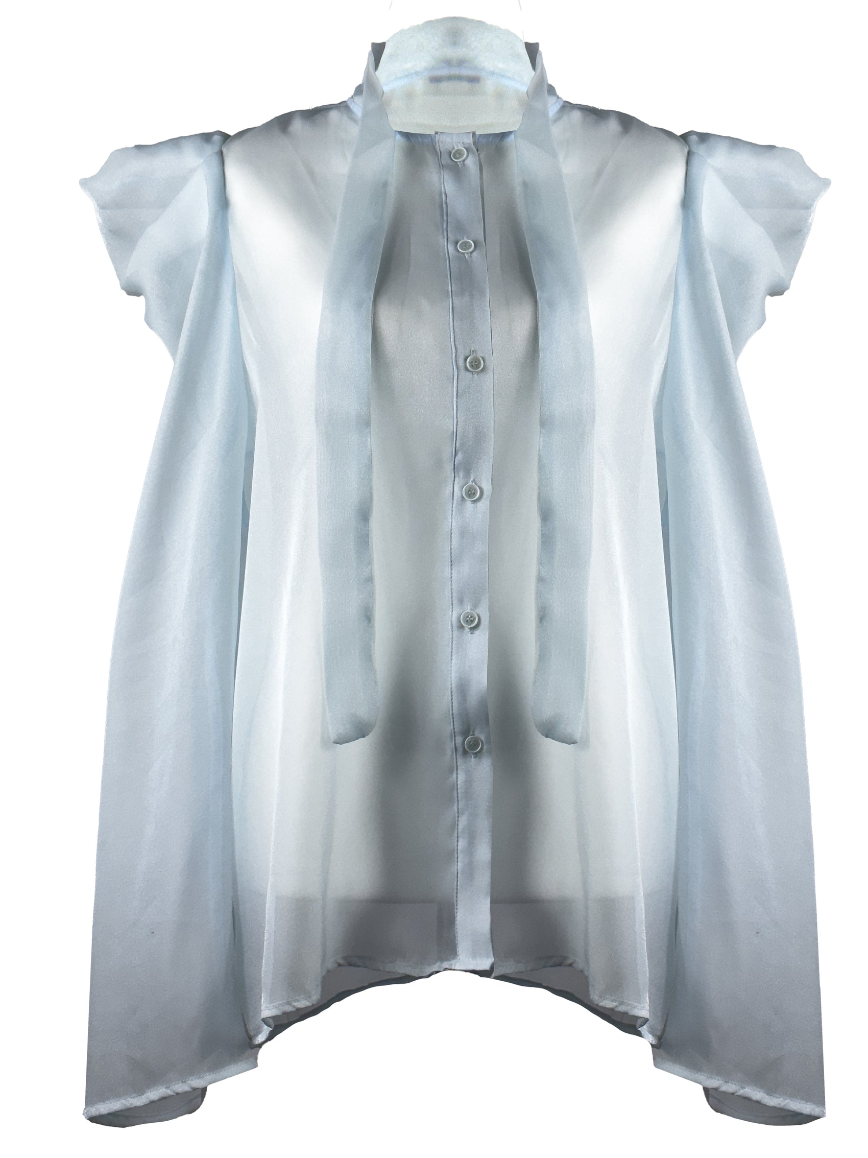 Organza Shirt with Bow