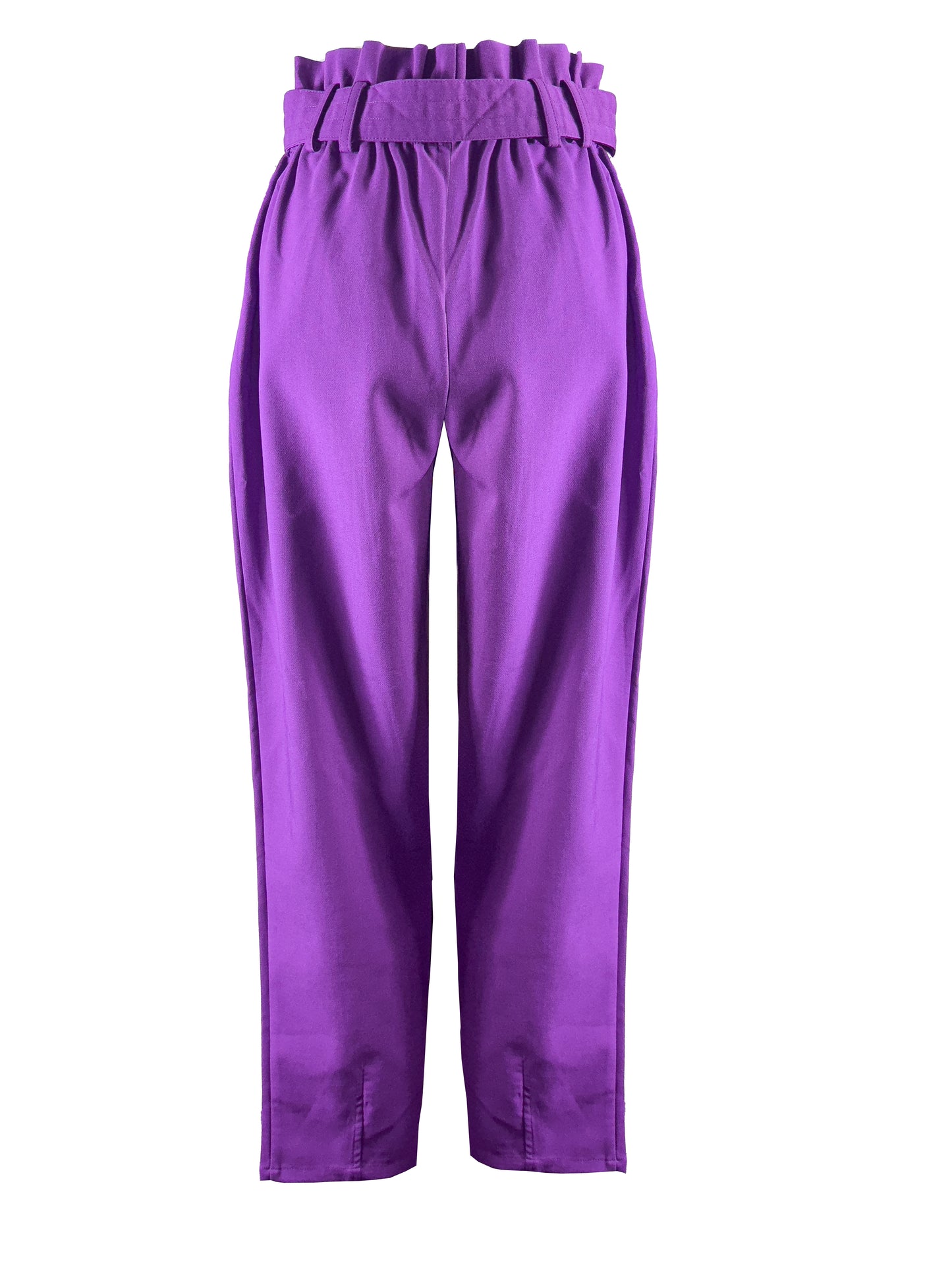 Purple pants high waist