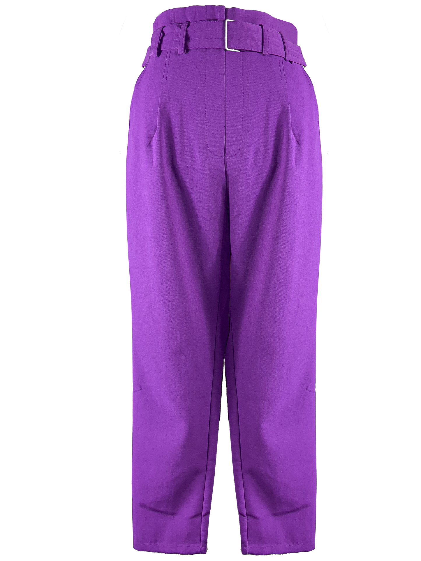 Purple pants high waist